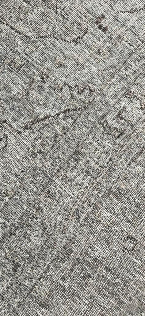 Groot Vintage Vloerkleed Handgeknoopt - Grijs gemeleerd, Huis en Inrichting, Stoffering | Tapijten en Kleden, Gebruikt, 200 cm of meer
