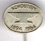 Schouten aambeelden 1894 - 1964 zilverkl speldje ( W_357 ), Verzamelen, Verzenden, Zo goed als nieuw, Merk, Speldje of Pin