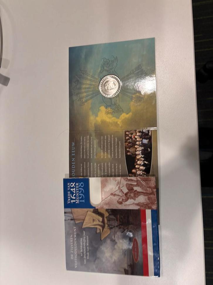 Zilveren Vijfguldenmunt 1998 plus 4 x tiengulden munten, Postzegels en Munten, Munten | Nederland, Losse munt, 5 gulden, Koningin Beatrix