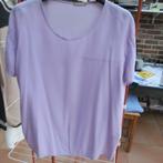Blouse lila zijde korte mouw Hemisphere mt 40-42, Hemisphere, Paars, Maat 42/44 (L), Ophalen of Verzenden