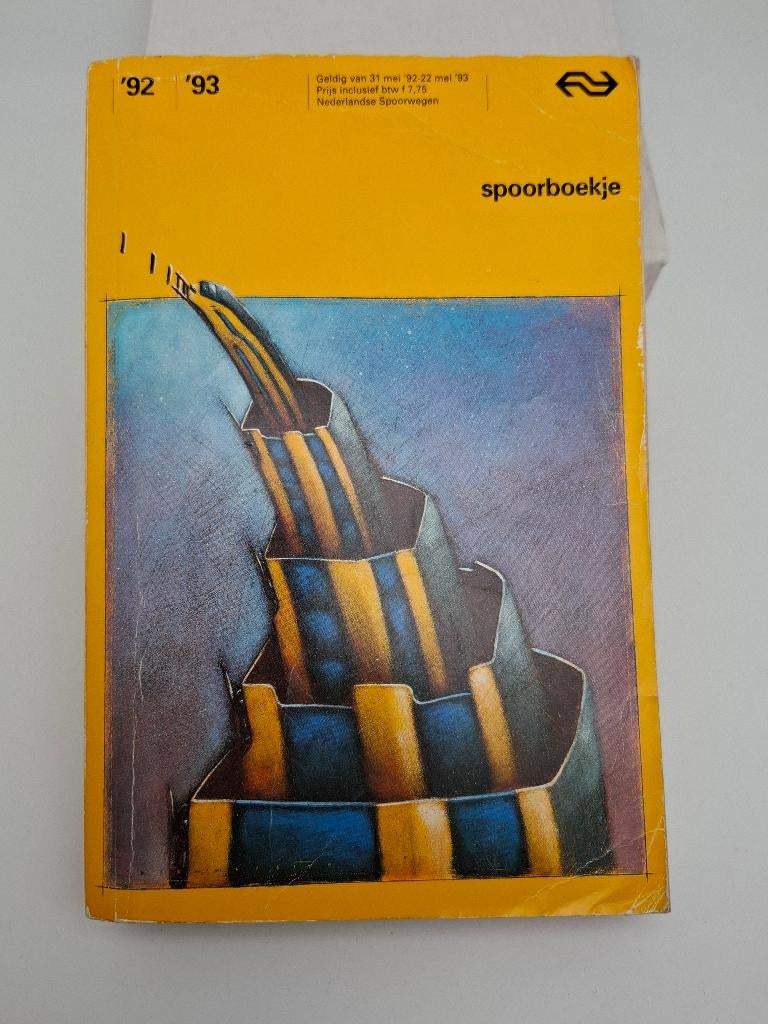 spoorboekje NS 1992-1993, Verzamelen, Verzenden, Gebruikt, Trein, Boek of Tijdschrift