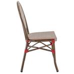 Terrasstoel bamboe look aluminium - Franse stijl, Ophalen of Verzenden, Nieuw, Rood, Vijf, Zes of meer stoelen