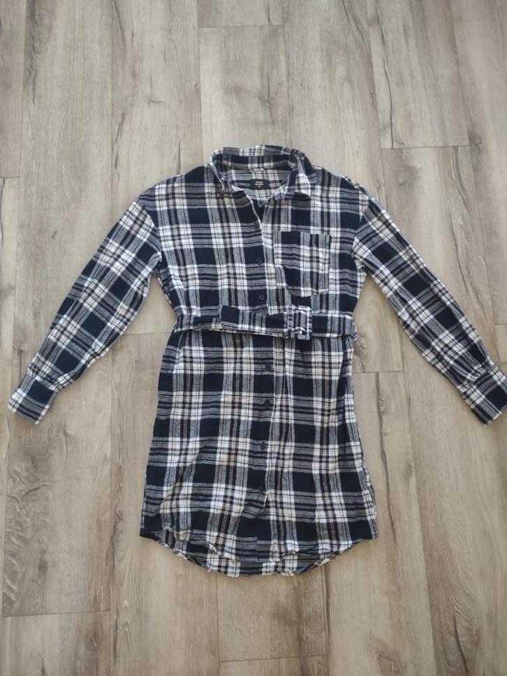 Prachtige zwart wit geblokte lange blouse Seven Sisters, XS., Kleding | Dames, Blouses en Tunieken, Zo goed als nieuw, Maat 34 (XS) of kleiner