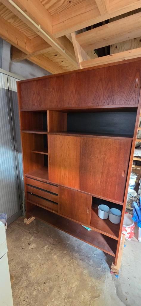 Vintage wandkast Poul Cadovius KLM 124x179, Huis en Inrichting, Kasten | Secretaires, Zo goed als nieuw, Ophalen