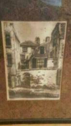 Ets Cornelis Brandenburg - Utrecht oude gracht , Ophalen