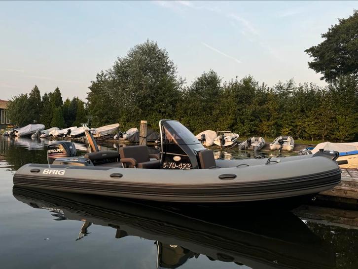 Brig Eagle 6 2020 115PK 75 uren! Nieuwstaat Pega trailer RIB, Watersport en Boten, Rubberboten, Zo goed als nieuw, Overige merken