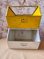 Vintage Metalen Opbergbakken - Industrieel Design, kidsdepot, Huis en Inrichting, Minder dan 50 cm, Gebruikt, Minder dan 50 cm