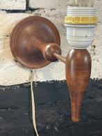 Vintage mid century wandlamp teak Deens design, Ophalen of Verzenden, Gebruikt, Metaal