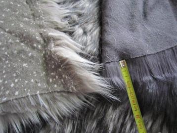 Premium kwaliteit kunstbont kunstvacht beige grijs paars beschikbaar voor biedingen