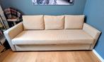 IKEA FRIHETEN slaapbank + TUDDAL topper - Zo goed als nieuw, Huis en Inrichting, Slaapkamer | Slaapbanken, Ophalen, Beige, Tweepersoons
