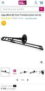 Trombone - Jiggs pBone Bb Tenor Trombone Zwart met tas, Muziek en Instrumenten, Blaasinstrumenten | Trombones, Ophalen, Zo goed als nieuw