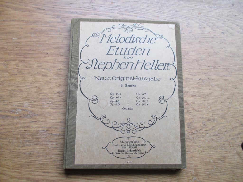 MELODISCHE ETUDEN VON STEPHEN HELLER - OP.45+46 -VOOR PIANO, Gebruikt, Klassiek, Ophalen of Verzenden, Artiest of Componist