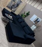 ZGAN Velvet Velours U-Bank / Hoekbank - Zwart - 378cm