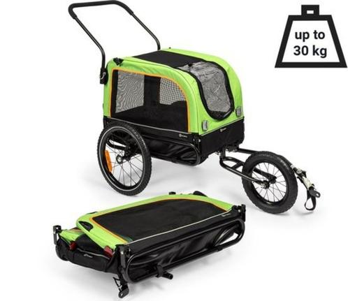 Hondenaanhanger & Hondenbuggy Groen Zwart, Fietsen en Brommers, Fietsaccessoires | Aanhangers en Karren, Nieuw, Hondenkar, 20 tot 40 kg