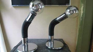 Paar Targetti Sankey chroom elbow lampen Italiaans design