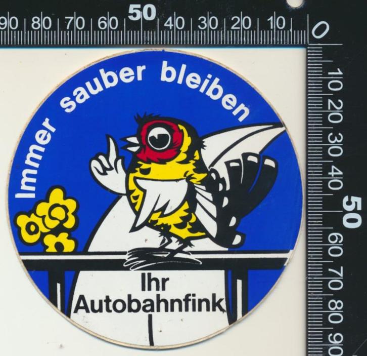 Sticker: Autobahnfink - Immer sauber bleiben (3), Verzamelen, Stickers, Zo goed als nieuw, Auto of Motor, Ophalen of Verzenden