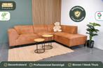 Hoekbank Cognac Bruin Label 67 [Refurbished], Huis en Inrichting, Banken | Bankstellen, 250 tot 300 cm, -, -, Hoekbank