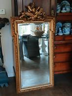 Stijlvolle Grote Antieke Spiegel Kuifspiegel, Ophalen of Verzenden, Rechthoekig, Minder dan 100 cm