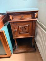 Ouderwets nachtkastje met marmeren blad, Antiek en Kunst, Antiek | Meubels | Kasten, Ophalen