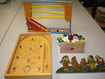 houten speelgoed Jodelbaan Homas tafel flipper klok beschikbaar voor biedingen
