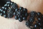 Rouw ketting 5-strengs zilveren slot Hollandse dracht antiek, Sieraden, Tassen en Uiterlijk, Antieke sieraden, Ophalen of Verzenden