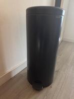 Zwarte Brabantia prullenbak 30 liter, Huis en Inrichting, Ophalen, Gebruikt, Met pedaal, 50 tot 75 cm