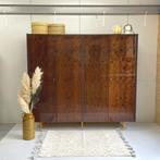 Mid-century vintage royale 4 deurs kledingkast Wengé gloss, Ophalen, Gebruikt, Overige materialen, Vintage mid-century
