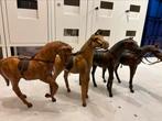 Vierspan leren paarden, Antiek en Kunst, Ophalen of Verzenden