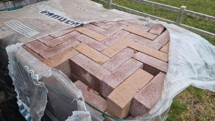 Nieuwe gebakken bonte 7 duimers restpartij aanbieding, Tuin en Terras, Tegels en Klinkers, Nieuw, Klinkers, Overige materialen