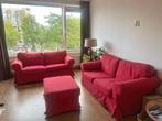 2 x IKEA Ektorp Tweezits Bank met poef, Ophalen, Gebruikt, 150 tot 200 cm, Tweepersoons