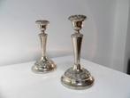 Art Deco Engelse Kandelaars, verzilverd