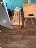 houten eettafel met bank, Ophalen, Gebruikt, 200 cm of meer, 50 tot 100 cm
