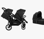 Dubbele kinderwagen met ligbak en 2 zitjes, Duowagen, Zo goed als nieuw, Ophalen, Kinderwagen