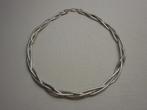 Zilveren zwaar gevlochten vintage collier (spang) nr.604, Verzenden, Zo goed als nieuw, Zilver, Zilver