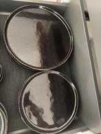 Donkergrijze set van ontbijt- eetborden, Ophalen, Zo goed als nieuw, Bord(en), Overige stijlen