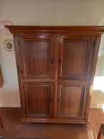 Antieke gerestaureerde linnenkast, massief hout, Ophalen, 150 tot 200 cm, 150 tot 200 cm, 50 tot 75 cm