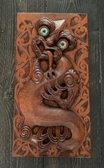 Maori houtsnijwerk Nieuw Zeeland New Zealand Tiki Rotorua NZ, Antiek en Kunst, Ophalen of Verzenden