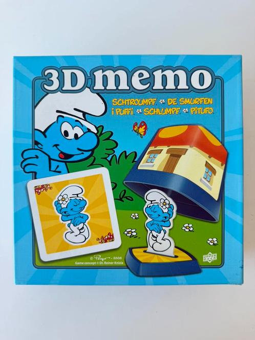 Memory, memo 3D De Smurfen / Upper Deck, Hobby en Vrije tijd, Gezelschapsspellen | Overige, Gebruikt, Ophalen of Verzenden