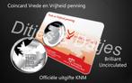 Vrede en Vrijheid penning in coincard KNM, Ophalen of Verzenden, Overige materialen