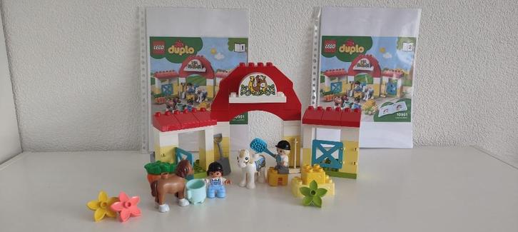 Duplo - Paardenstal en pony's verzorgen, Kinderen en Baby's, Speelgoed | Duplo en Lego, Zo goed als nieuw, Duplo, Complete set