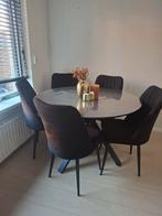 Eettafel met 5 stoelen, Ophalen of Verzenden, Gebruikt, 4 tot 6 stoelen