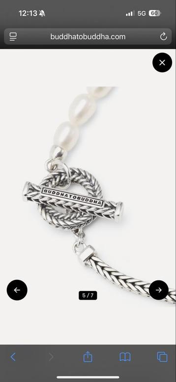 Buddha to Buddha Barbara Mini Pearl Ketting Zilver beschikbaar voor biedingen