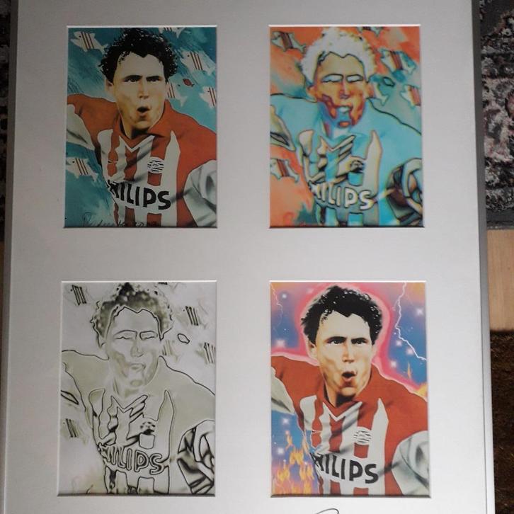 Litho Mark van Bommel in PSV tenue Eric Dordregter, Verzamelen, Sportartikelen en Voetbal, Zo goed als nieuw, Overige typen, PSV
