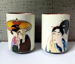geisha girl keramische mokken greeploze, Antiek en Kunst, Ophalen of Verzenden