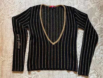 Trui Angel Devil, nieuw, zwart met goud lurex, M beschikbaar voor biedingen