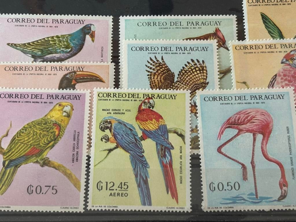 Vogel, Paraguay 1969, Postzegels en Munten, Ophalen of Verzenden, Postfris, Dier of Natuur