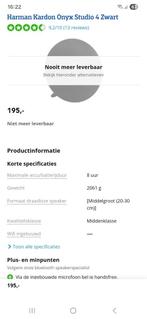 Harman Kardon Onyx Studio 4 - Zwart, Audio, Tv en Foto, Ophalen, Gebruikt, JBL, Overige typen
