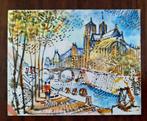 Parijs Emaille, koper, Kunst,10x8cm,gesigneerd J.J.Paullè ?, Ophalen