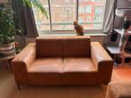 Cognac kleurige 2,5 zits bank, Ophalen, Gebruikt, 100 tot 125 cm, 150 tot 200 cm