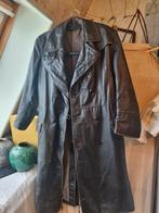 Lange leren vintage jas bijv voor solex, Ophalen of Verzenden, Gedragen